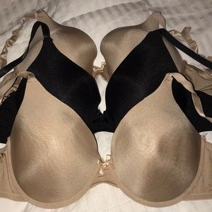 Set of 3 36DD bras- 2 nude, 1 black